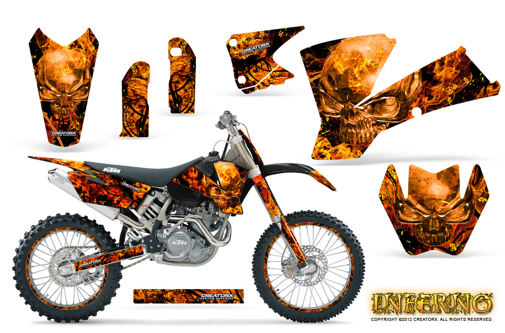 KTM C1 SX EXC MXC Graphics Kit Inferno BB NP Rims